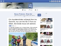 Bild zum Artikel: Ein Hundemörder schiesst ihm ins Gesicht, nur um ihn für 5 Euro zu töten. Am Ende muss ich weinen.