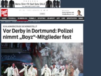 Bild zum Artikel: Vor Derby in Dortmund: Polizei nimmt „Boyz“-Mitglieder fest Vor dem Derby zwischen Dortmund und Schalke hat die Polizei offenbar mehrere Mitglieder der Kölner Ultra-Gruppierung „Boyz“ festgenommen. »