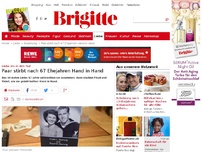 Bild zum Artikel: Paar stirbt nach 67 Ehejahren Hand in Hand