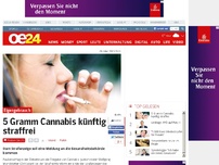 Bild zum Artikel: 5 Gramm Cannabis künftig straffrei