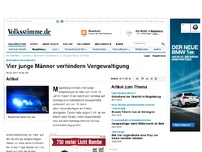 Bild zum Artikel: Mutmaßliche Sexualstraftat: Vier Männer verhindern Vergewaltigung