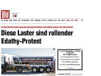 Bild zum Artikel: Kinderporno-Verfahren - Diese Laster sind rollender Edathy-Protest