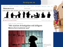 Bild zum Artikel: System Hartz IV: 'Wir statten Arbeitgeber mit billigem Menschenmaterial aus'