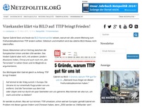 Bild zum Artikel: Vizekanzler klärt via BILD auf: TTIP bringt Frieden!