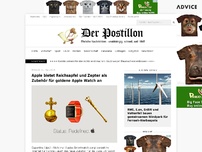 Bild zum Artikel: Apple bietet Reichsapfel und Zepter als Zubehör für goldene Apple Watch an