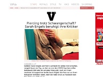 Bild zum Artikel: Piercing trotz Schwangerschaft? Sarah Engels beruhigt ihre Kritiker