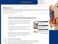 Bild zum Artikel: Europäische Union: Island zieht Beitrittsantrag zurück