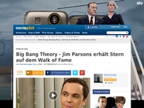 Bild zum Artikel: Big Bang Theory - Jim Parsons erhält Stern auf dem Walk of Fame