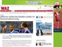 Bild zum Artikel: Jefferson Farfan bei Schalke wieder im Mannschaftstraining