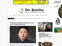 Bild zum Artikel: Kim Jong-un beleidigt, weil Welt nur noch auf irre IS-Drohungen hört