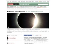 Bild zum Artikel: Anstehende Sonnenfinsternis: Es wird dunkel über Europa