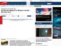 Bild zum Artikel: Grelles Licht, lauter Knall - Schweizer berichten über Meteoriten-Einschlag