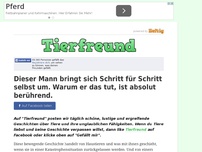 Bild zum Artikel: Dieser Mann bringt sich Schritt für Schritt selbst um. Warum er das tut, ist absolut berührend.