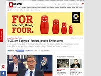 Bild zum Artikel: Wegen 'Stinkefinger'-Video: 'NZZ am Sonntag' fordert Jauchs Entlassung