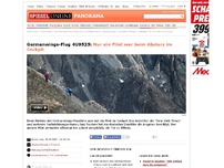 Bild zum Artikel: Zeitungsbericht: Nur ein Pilot war beim Absturz im Germanwings-Cockpit