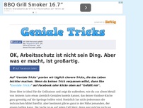 Bild zum Artikel: OK, Arbeitsschutz ist nicht sein Ding. Aber was er macht, ist großartig.