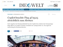 Bild zum Artikel: Germanwings-Airbus: Copilot brachte Flug 4U9525 absichtlich zum Absturz