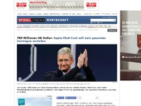 Bild zum Artikel: 785 Millionen US-Dollar: Apple-Chef Cook will sein gesamtes Vermögen verteilen