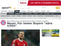 Bild zum Artikel: Manuel Neuer kann sich Karriereende bei Bayern vorstellen