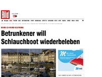 Bild zum Artikel: Mund-zu-Mund-Beatmung - Betrunkener versucht Schlauchboot wiederzubeleben