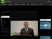 Bild zum Artikel: Schröder rechnet mit Merkels Russland-Politik ab