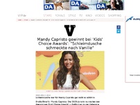 Bild zum Artikel: Mandy Capristo gewinnt bei 'Kids' Choice Awards': 'Schleimdusche schmeckte nach Vanille'