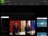 Bild zum Artikel: Der Druck auf Merkel wächst, zahlreiche EU-Länder fordern Ende der Russland-Sanktionen ab Juni