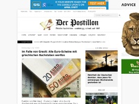 Bild zum Artikel: Im Falle von Grexit: Alle Euro-Scheine mit griechischen Buchstaben wertlos