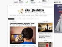 Bild zum Artikel: Aus Langeweile wegen Tanzverbot: Junger Mann onaniert ganzen Karfreitag lang