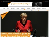 Bild zum Artikel: Soros: „Ohne Merkel gäbe es keine Russland-Sanktionen“