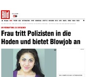 Bild zum Artikel: Verhaftung - Frau tritt Polizisten in die Hoden, bietet Blowjob an