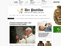 Bild zum Artikel: Franziskus modernisiert weiter: Altes Testament ab sofort ungültig
