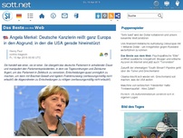 Bild zum Artikel: DAS BESTE AUS DEM WEB: Angela Merkel: Deutsche Kanzlerin reißt ganz Europa in den Abgrund, in den die USA gerade hineinstürzt