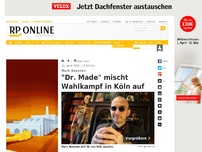 Bild zum Artikel: Mark Benecke - 'Dr. Made' mischt Wahlkampf in Köln auf