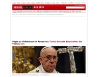 Bild zum Artikel: Papst zu Völkermord in Armenien: Türkei bestellt Botschafter des Vatikan ein