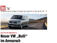 Bild zum Artikel: Erste Fotos des T6 - Neuer VW Bulli im Anmarsch!