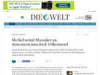 Bild zum Artikel: Genozid: Merkel nennt Massaker an Armeniern nun doch Völkermord