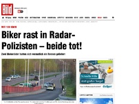 Bild zum Artikel: Mit 180 km/h - Biker rast in Radar- Polizisten – Beide tot!