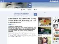 Bild zum Artikel: Sie bemerkt den Unfall und anstatt vorbei zu laufen, kümmert sie sich rührend um ihn.