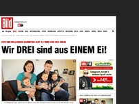 Bild zum Artikel: Jackpot-Babys - Wir DREI sind aus EINEM Ei!