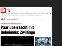 Bild zum Artikel: Reaktionen im Video - Paar überrascht mit Geheimnis: Zwillingen