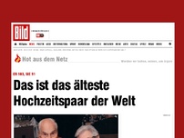 Bild zum Artikel: Er 103, sie 91 - Das ist das älteste Hochzeitspaar der Welt