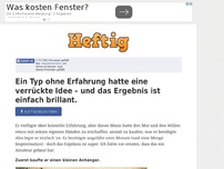 Bild zum Artikel: Ein Typ ohne Erfahrung hatte eine verrückte Idee – und das Ergebnis ist einfach brillant.