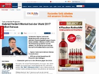 Bild zum Artikel: Trotz schlechter Prognosen - Er fand keinen Besseren: Gabriel fordert Merkel bei der Wahl 2017 selbst heraus