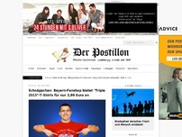 Bild zum Artikel: Schnäppchen: Bayern-Fanshop bietet 'Triple 2015'-T-Shirts für nur 2,99 Euro an