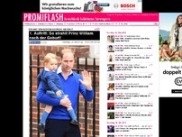 Bild zum Artikel: Er hat Söhnchen George geholt – 1. Auftritt: So strahlt Prinz William nach der Geburt!