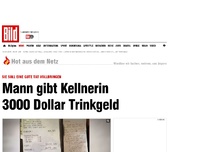 Bild zum Artikel: Unter einer Bedingung - Mann gibt Kellnerin 3000 Dollar Trinkgeld