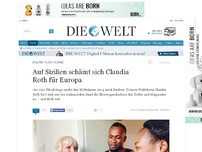 Bild zum Artikel: Flüchtlinge: Auf Sizilien schämt sich Claudia Roth für Europa