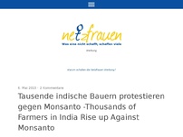 Bild zum Artikel: Tausende indische Bauern protestieren gegen Monsanto -Thousands of Farmers in India Rise up Against Monsanto