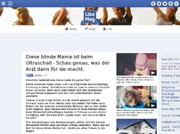 Bild zum Artikel: Diese blinde Mama ist beim Ultraschall - Schau genau, was der Arzt dann für sie macht.